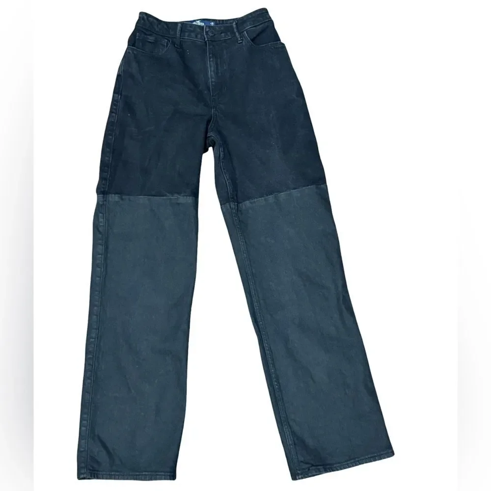 Hollister Ultra‎ High-Rise Black Patchwork Dad Jeans – Size 26 Long